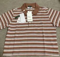 LACOSTE ストライプ ポロシャツ BRW