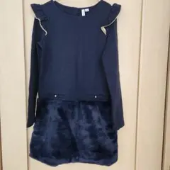 JANE AND JACK ネイビー　ワンピース 12　140　美品