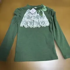 新品★長袖カットソー 140 レース　リボン