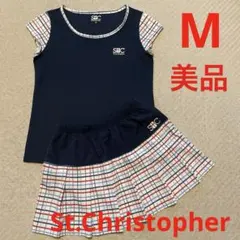 SIC セントクリストファー半袖トップスとチェック柄スカートセット M⭐️美品⭐️