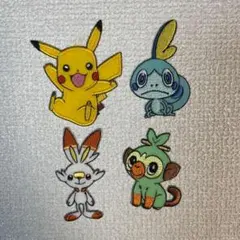 POKEMON ポケモン ポケットモンスター ワッペン 刺繍ワッペン 4Pセット