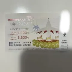 西武園ゆうえんち　割引券