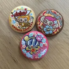 ナルミヤキャラクターズ 刺繍缶バッジ ビスケット ルッキー　ミンキー　ハナちゃん