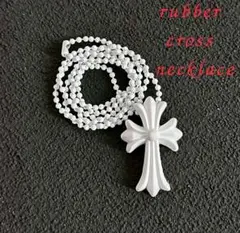 ラバー クロス ネックレス 男女兼用シリコン 十字架ペンダント　インスタ映え
