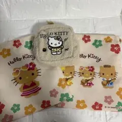 日焼けキティ　巾着2枚　ハローキティポーチ