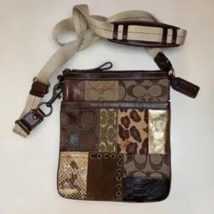 COACH アニマルプリントパッチワークBAG