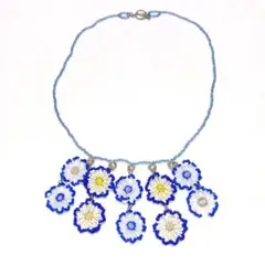 ハンドメイド 花モチーフ ネックレス