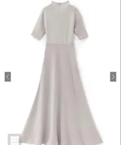 美品！GRL アイボリー モックネック フレア ニットワンピース