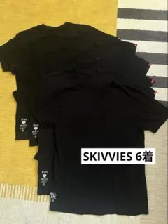 6着セット WTAPS SKIVVIES TEE ブラック Mサイズのサムネイル