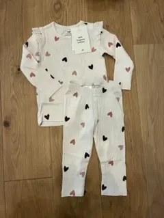H&M ハート フリル セットアップ パジャマ 75