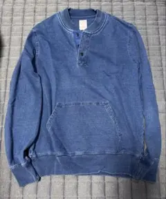 Brooks Brothers インディゴ染め ヘンリーネック M スウェット