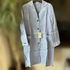 無印良品 フレンチリネン コート スモーキーブルー M★i143