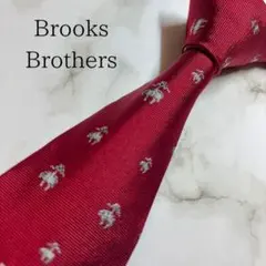 Brooks Brothers／ボーダーニットタイ／バーガンディ／イタリア製