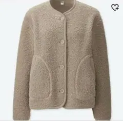 UNIQLO フリースノーカラージャケット（長袖）