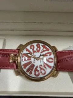 GaGaMILANO マヌアーレ40 シェル ユニセックス 赤ベルト - メルカリ