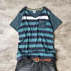 Archive boarder v neck s/s tee Y2K