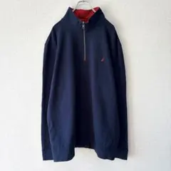 NAUTICA ハーフジップスウェット　ワンポイント刺繍　2XL 344