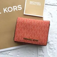 新品★マイケルコース　MICHAEL KORS 三つ折り　財布　オレンジ