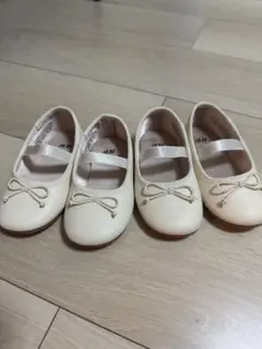 H&M アイボリー バレエシューズ