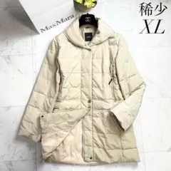 美品◆春に活躍♪MaxMara 高級ライトダウンコート ジャケット ベージュXL