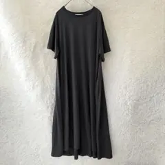 AMERICAN HOLIC ロングワンピース 半袖 L チャコールグレー