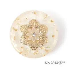 《No.2814❀》ハンドメイド　レジンヘアゴム　ホワイト　フラワーmix　大