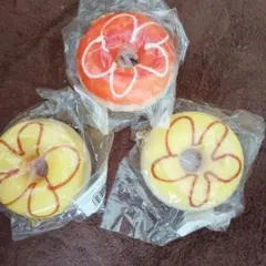 【今だけ割】ドーナツ型スクイーズキーホルダー3個セット