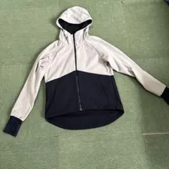 TIGORA フード付きウィンドブレーカー S ベージュ・黒