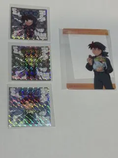 忍たま乱太郎マンチョコ　土井半助　山田利吉　山田伝蔵　クリアカード