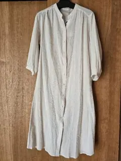 SHOO-LA-RUE ベージュ ロングシャツワンピース 五分袖　M