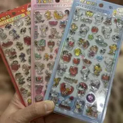 PEANUTS SNOOPYドロップシール 3枚セット