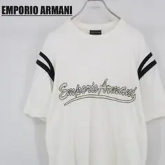 EMPORIO ARMANI 半袖 Tシャツ 刺繍ロゴ ホワイト