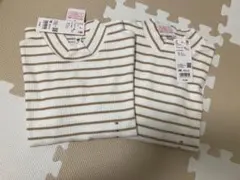 ユニクロ　ヒートテックリブハイネックTシャツ　2枚セット　キッズ