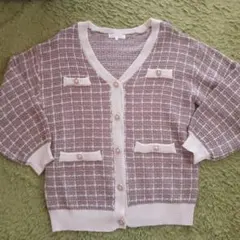 grove チェック柄 カーディガン Lサイズ