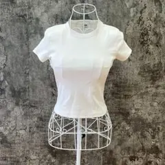 ✨UNIQLO✨ユニクロ♡Tシャツ♡半袖♡スリムフィット♡ホワイト(S)