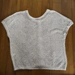 (shuca)メッシュ編み半袖2wayトップスのサムネイル
