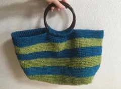 トートバック　ハンドメイド　しましま　使いやすい　在庫1点限り早い者勝ち