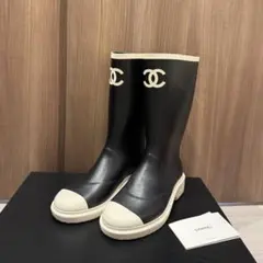 新品 CHANEL レインブーツ 37 ジェニー着用 大人気 - メルカリ