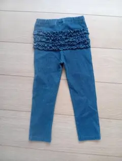 petit mainフリル付きデニム風レギンス 100cm