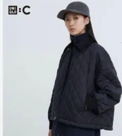 美品　UNIQLO∶Cパフテックブルゾン　黒　ブラック　Lユニクロ