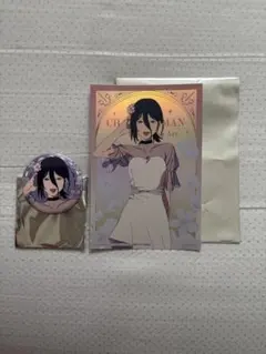 チェンソーマン サンシャインプリンス レゼ メタリックポストカード 缶バッジ