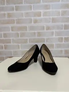 Un’attrice パンプス ブラック 23cm スエード 日本製