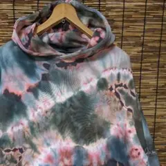 タイダイ フード付きパーカー メンズL 一点物 古着リメイク しゅむダイ