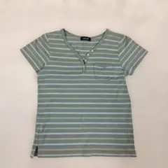 00s y2k 平成ギャル EAST BOY 半袖 ボーダー 水色 グランジ