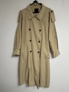 KBF ベージュ ダブルブレスト トレンチコート