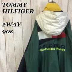 1123 90sトミーヒルフィガーマウンテンパーカー刺繍ロゴアメリカUSA古着