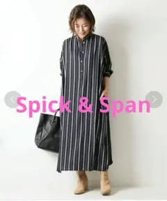 Spick & Span バンドカラー ワンピース