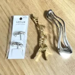 シルバー ゴールド ヘアアクセサリーセット