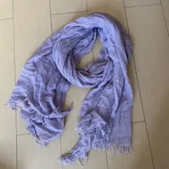 冷房対策にふんわりストール 薄ラベンダー 無印のサムネイル