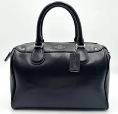 コーチショルダーハンドバッグ　ミニボストンレザーブラック　美品